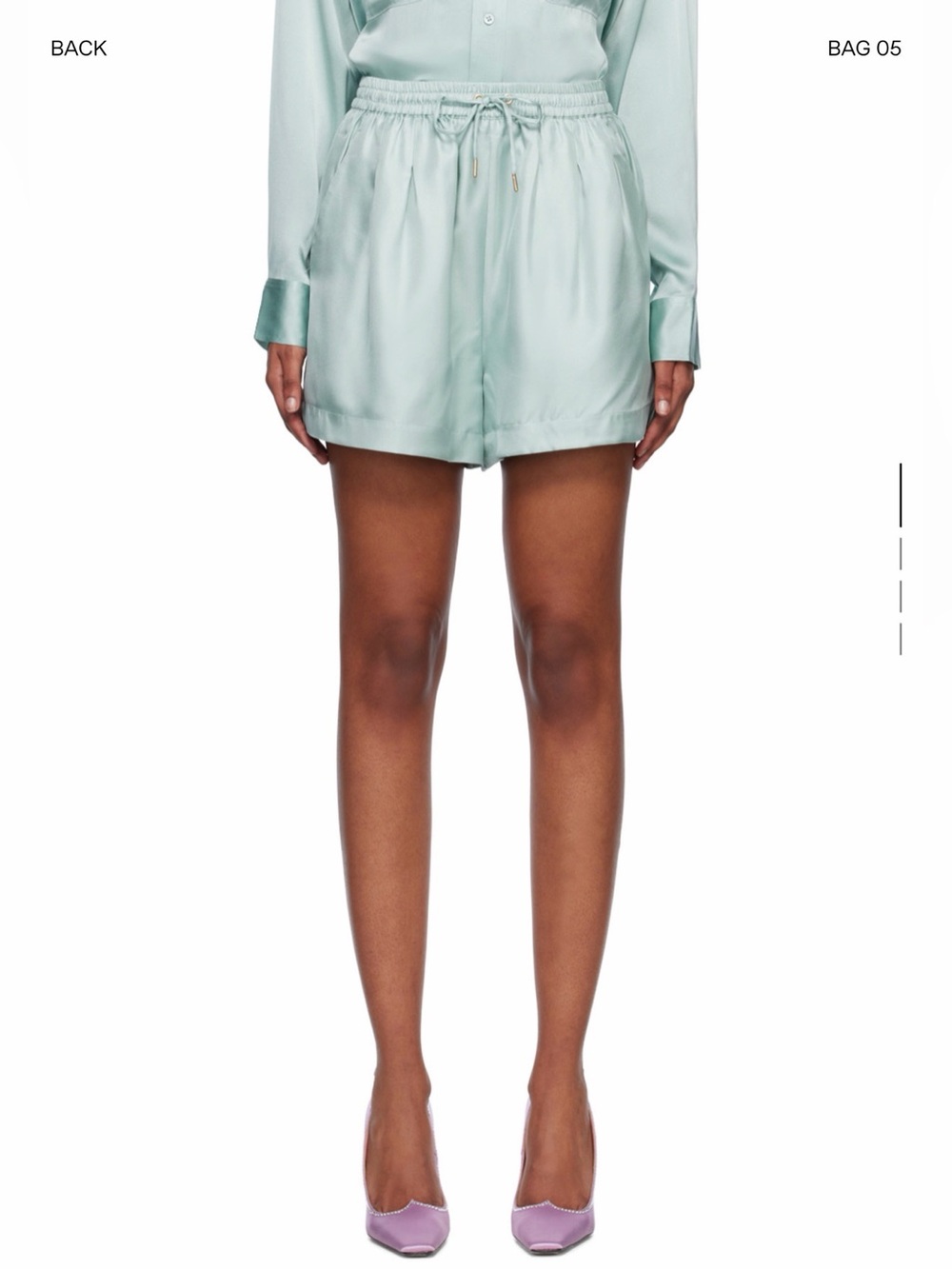 Silk Laundry blue slouch shorts